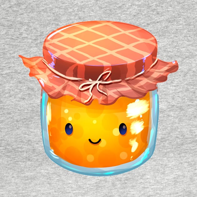 Cute Peach Jam Jar by Claire Lin